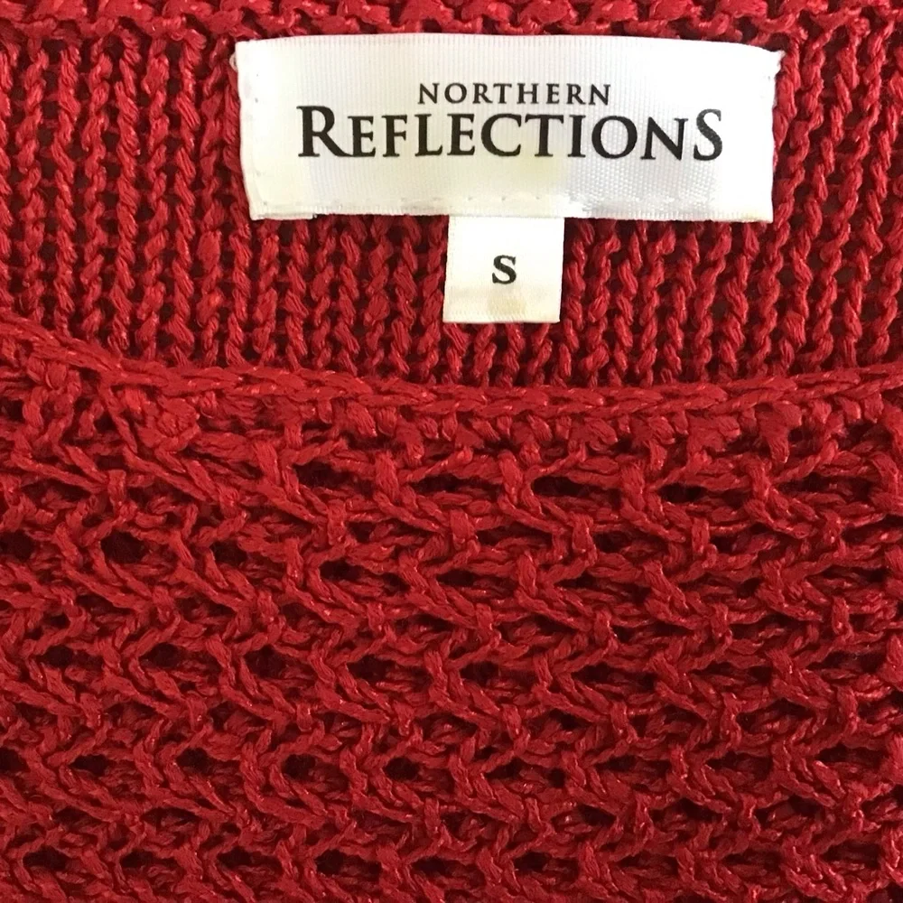 Elegant Vibrant Red Women's Sweater - Picture 2 of 5